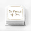 Personalised Slogan Gift Cake – Rose Gold Dots So Proud of You Without Name Personalised Cake