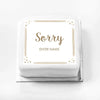 Personalised Slogan Gift Cake – Rose Gold Dots Sorry With Name Personalised Cake