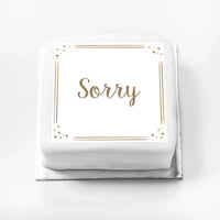 Personalised Slogan Gift Cake – Rose Gold Dots Sorry Without Name Personalised Cake