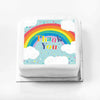 Personalised Slogan Gift Cake – Rainbow Blue Thank You Without Name Personalised Cake