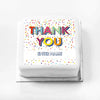 Personalised Slogan Gift Cake – Bright Dots Thank You With Name Personalised Cake