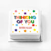 Personalised Slogan Gift Cake – Bright Stars Thinking of You With Name Personalised Cake
