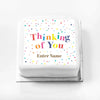 Personalised Slogan Gift Cake – Pastel Dots Thinking of You With Name Personalised Cake