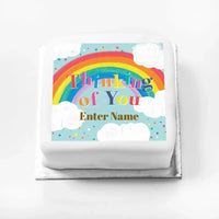 Personalised Slogan Gift Cake – Rainbow Blue Personalised Cake