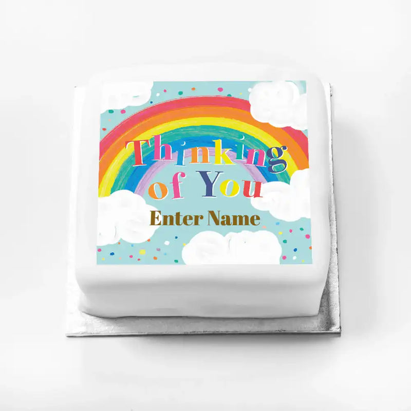 Personalised Slogan Gift Cake – Rainbow Blue Personalised Cake
