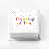 Personalised Slogan Gift Cake – Pastel Dots Thinking of You Without Name Personalised Cake