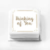 Personalised Slogan Gift Cake – Rose Gold Dots Thinking of You Without Name Personalised Cake