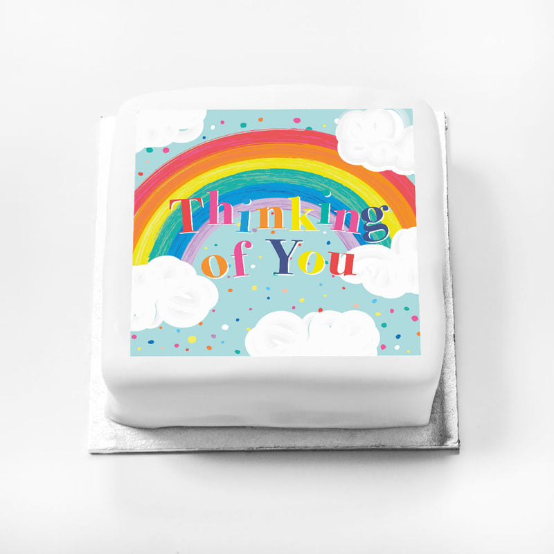 Personalised Slogan Gift Cake – Rainbow Blue