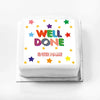 Personalised Slogan Gift Cake – Bright Stars Well Done With Name Personalised Cake