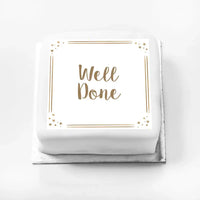 Personalised Slogan Gift Cake – Rose Gold Dots Well Done Without Name Personalised Cake