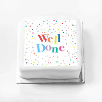 Personalised Slogan Gift Cake – Pastel Dots Well Done Without Name Personalised Cake
