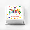 Personalised Slogan Gift Cake – Bright Stars You are Amazing With Name Personalised Cake