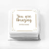 Personalised Slogan Gift Cake – Rose Gold Dots You are Amazing With Name Personalised Cake