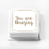 Personalised Slogan Gift Cake – Rose Gold Dots You are Amazing Without Name Personalised Cake