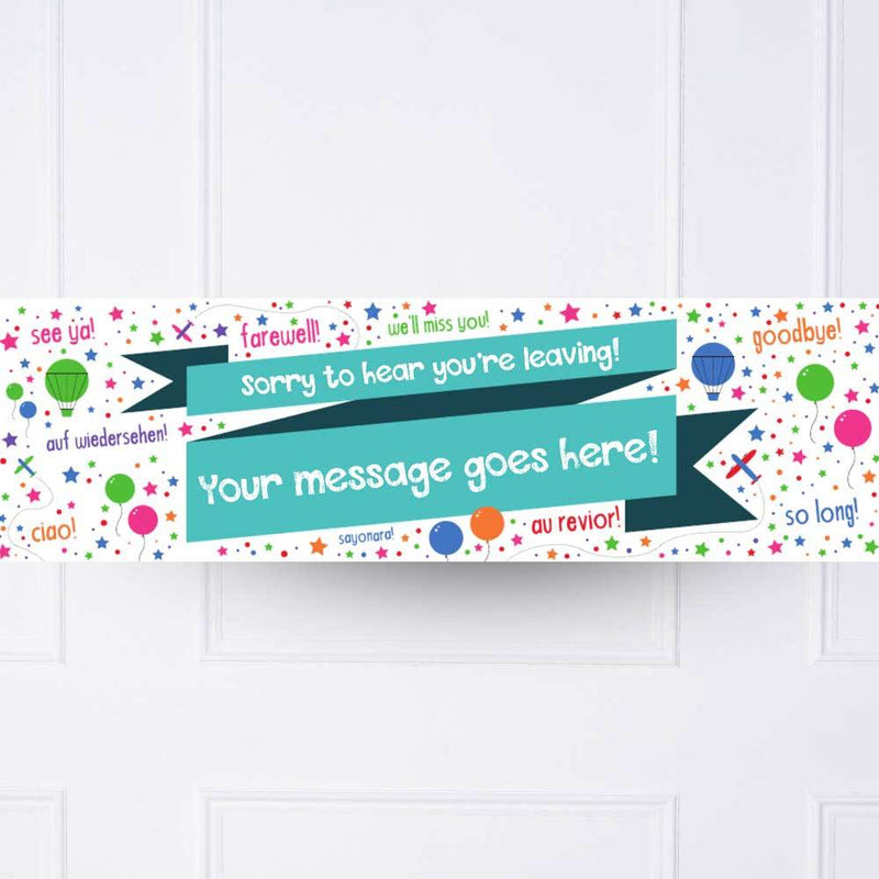 Sorry You Are Leaving Personalised Party Banner