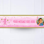 One Little Star Pink Personalised Party Banner